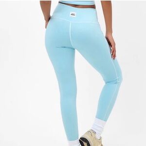 Frankie’s Bikinis ACTIVE “Lively” High Waist Legging Baby Blue Size: Large
